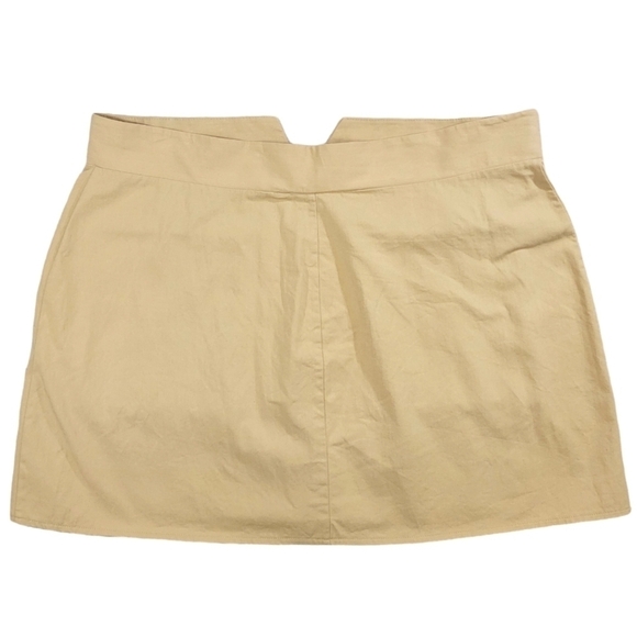 ASOS Zip Front Cargo/Utility Kahki Colored Skirt 100% Cotton Size 20 - Picture 3 of 9